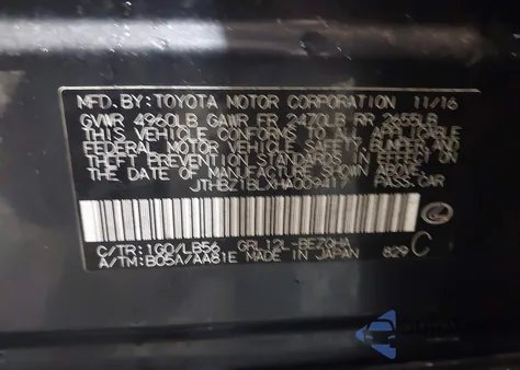 2017 Lexus Gs 350 F Sport z USA, uszkodzony, nr VIN JTHBZ1BLXHA009417